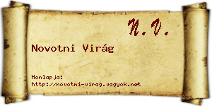 Novotni Virág névjegykártya