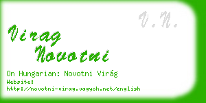virag novotni business card